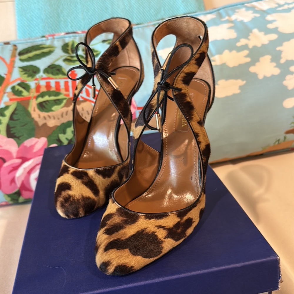 COPY - Authentic Aquazzura Stella Cheetah Calf Pumps